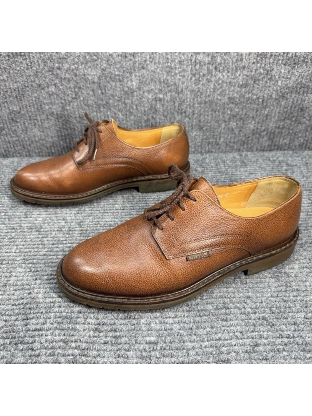 Mephisto Marlon Shoes Mens 9 Brown Pebble Leather Air-Relax Goodyear Made France